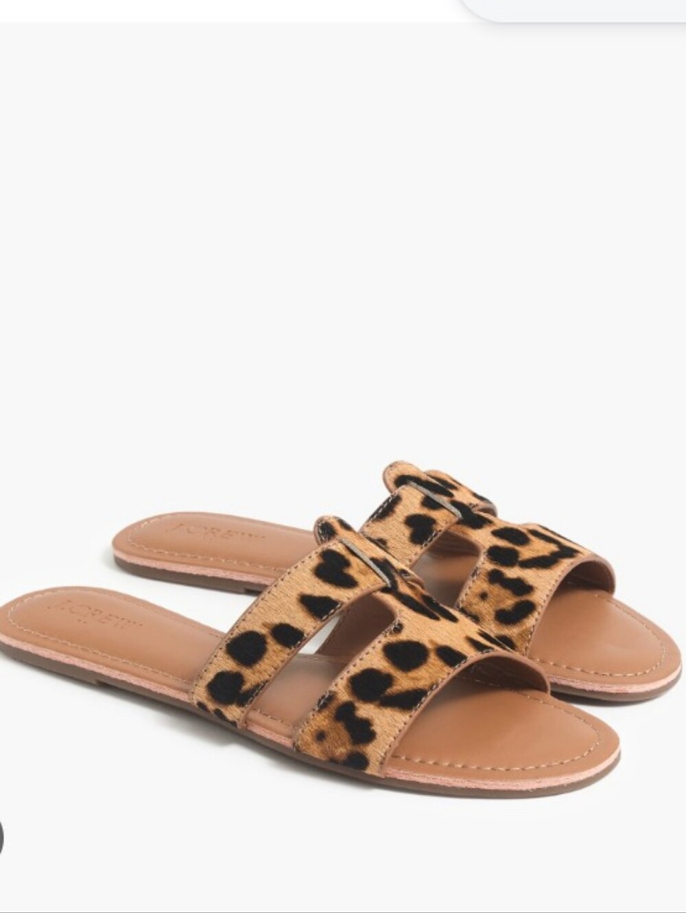 J.Crew Calf Hair Beachside Slide Sandals Shoes